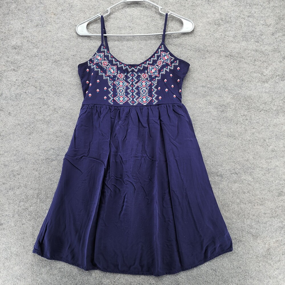 Maurices Dress Womens Medium Sleeveless Blue Fit Flare Mini